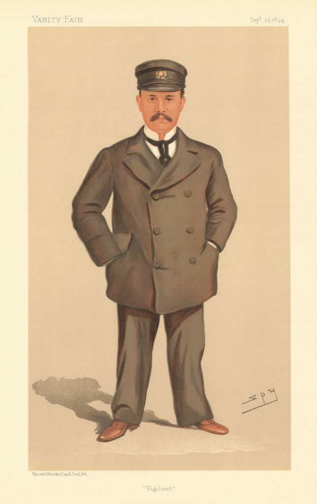 VANITY FAIR SPY CARTOON George Jay Gould I 'Vigilant' Yachting. Railroads 1894